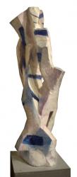 arlequin, sculpture bois