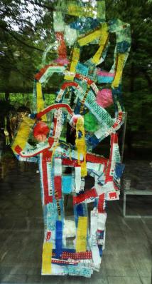 Fragmentacion abierta pintura construida con velos de plastico