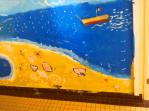 La mer fresque murale réalisée par les eleves