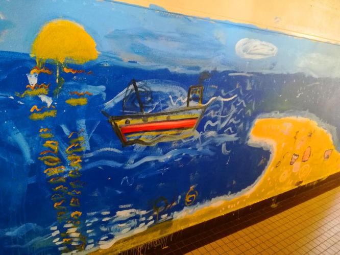La mer fresque murale