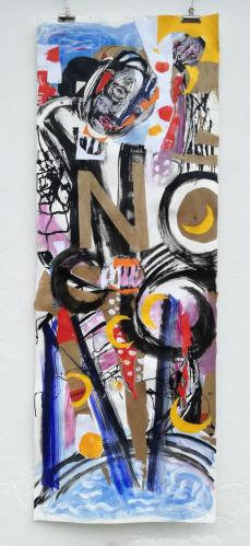 No painting and collage poster