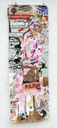 Parisian presence and poster. dim 200 X 70 cm