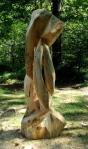 Pin debout sculpture bois en fête
