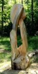 Pin debout sculpture bois